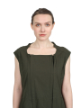 Rundholz Black Label - banana-shaped cotton twill stretch dress - Jungle - 2243390917