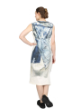 Rundholz DIP - schmales baumwoll stretch kleid - denim print - 1252110909