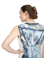 Rundholz DIP - schmales baumwoll stretch kleid - denim print - 1252110909