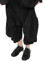 Rundholz - calf-length pants with low crotch and bubbles at the sides - black - 1251630104