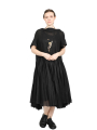 Rundholz - robe à manches courtes avec partie jupe ruchée - black - 1251250910