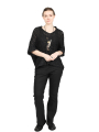 Rundholz DIP - pull à manches courtes et col V - black - 1252450701