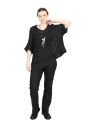 Rundholz DIP - pull à manches courtes et col V - black - 1252450701