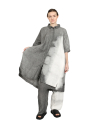 Rundholz - robe à manches courtes et col chemisier - pigment astéroïde - 1251670901