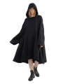 Rundholz DIP - Mantel MantelKleid mit Kapuze Schurwolle Black - 2242211203