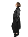 Pal Offner - Coat - Draped Coat_Coated Viscose - Black - 2501-090301-470002
