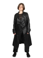 Pal Offner - Coat - Draped Coat_Coated Viscose - Black - 2501-090301-470002