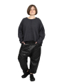 Pal Offner - Trousers - Laid-Back Trousers_Coated Viscose - Black - 2501-132201-470002