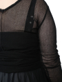 Pal Offner - Longsleeve - Sheer Wrap Longsleeve_Organic Cotton Mesh - Black - 2501-030102-330001