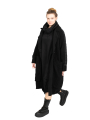 Rundholz DIP - Mantel im Kunstfell-Look aus Wolle in Schwarz - 2242181202