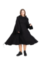 Rundholz DIP - Manteau Robe à capuche en laine vierge Black - 2242211203