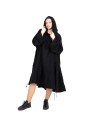 Rundholz DIP - Manteau Robe à capuche en laine vierge Black - 2242211203