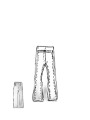 Bois rond - Pantalon droit en viscose stretch avec poche avant plaquée - 2241160106