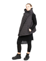 Rundholz - Shirt doppellagig Jersey Wolle destroyed Look Black Melange - 2241180501