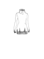 Rundholz - T-shirt col roulé double épaisseur jersey laine look destroyed Black Melange - 2241180503