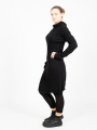 Rundholz - T-shirt col roulé double épaisseur jersey laine look destroyed Black Melange - 2241180503