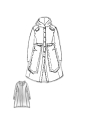 Rundholz - Gerader schmaler kaschmir-strickmantel mit kapuze - 2241367205