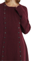 Rundholz - StrickKleid mit doppelreihiger Knopfleiste Patentmuster Wolle Black - 2241377005