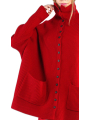 Rundholz - Kastenförmige merino-woll-strickjacke mit angeschnittenem kragen - 2241377107