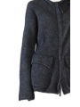 Rundholz - Cardigan étroit en poil de raton laveur avec capuche - 2241417107