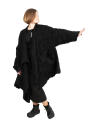 Rundholz - Manteau douillet avec grandes poches et col noeud Oversize Black - 2241387209