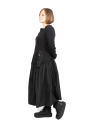 Rundholz Black Label - Robe sweat avec partie jupe ruchée techno Black - 2243510924-