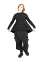 Rundholz - Sweater mit großen Taschen hinten Cotton Stoff Mix Black - 2241280503