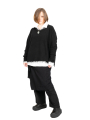 Rundholz - Pull casual à franges laine merino yak black - 2241530702