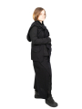 Rundholz - Veste cintrée avec gilet à nouer tissu laine feutré black - 2241011125