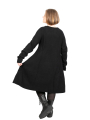 Rundholz - StrickKleid mit doppelreihiger Knopfleiste Patentmuster Wolle Black - 2241377005