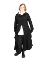 Rundholz Black Label - StrickMantel mit Koffertaschen gekochte Wolle Black - 2243897208