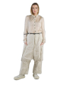 Bois rond DIP - Pantalon droit large en soie collée - 2242090102