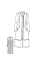 Rondin DIP - droit étroit collé soie-manteau - 2242091205