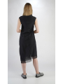 robe droite et étroite en soie stretch