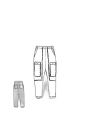 Bois rond DIP - Pantalon droit étroit seashell-stretch - 2242200103