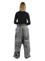 Bois rond DIP - Pantalon droit large en coton avec impression de journaux - 2242280101