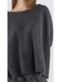 Rondin DIP - pull en forme de A en ours de cire mérinos avec bords brossés - 2242330715