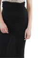 Rundholz DIP - Jupe tubulaire double épaisseur Longue Cotton Jersey Stretch Black - 2242420311