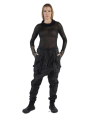 Bois rond DIP - Pantalon en coton sergé stretch en forme de tulipe avec une hauteur d'entrejambe décontractée - 2242600104