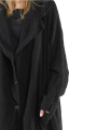 Rundholz Black Label - Langer Mantel mit großem Reverskragen Wollstoff gefilzt Oversize Black - 2243281204