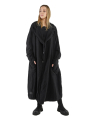Rundholz Black Label - Langer Mantel mit großem Reverskragen Wollstoff gefilzt Oversize Black - 2243281204