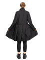 Rundholz Black Label - HemdKleid mit Falten Popeline Black - 2243320911