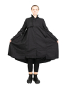 Rundholz Black Label - Kleid hinten gerüscht mit Brusttasche Popeline Black - 2243320912 