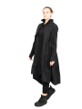 Rundholz Black Label - Kleid hinten gerüscht mit Brusttasche Popeline Black - 2243320912 