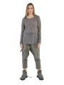 Rundholz Black Label - T-shirt cintré en jersey mesh avec imprimé floqué - 2243340508