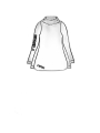 Rundholz Black Label - T-shirt évasé en jersey de papier avec impression placée - 2243370514