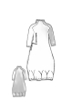 Rundholz Black Label - Robe en jersey de papier en forme de A avec impression placée - 2243370912