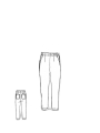 Rundholz Black Label - Pantalon en coton stretch, étroit, longueur mollet - 2243390108