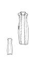 Rundholz Black Label - Banana shaped cotton twill stretch dress with placed print - 2243390907