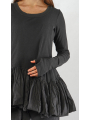 Rundholz - Modal mix shirt with flounce edge - 2251180505